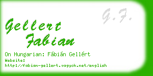 gellert fabian business card