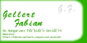 gellert fabian business card